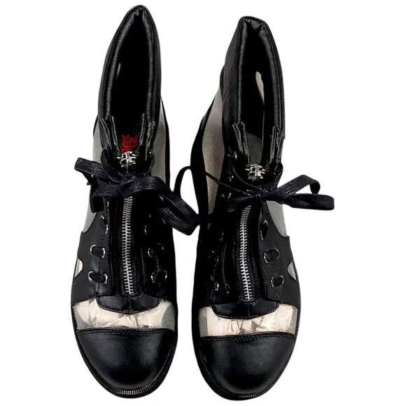 Demonia Boots Womens 7 Platform Holographic Whimsigoth Witch Punk Rave GRIP-102 - Picture 16 of 16